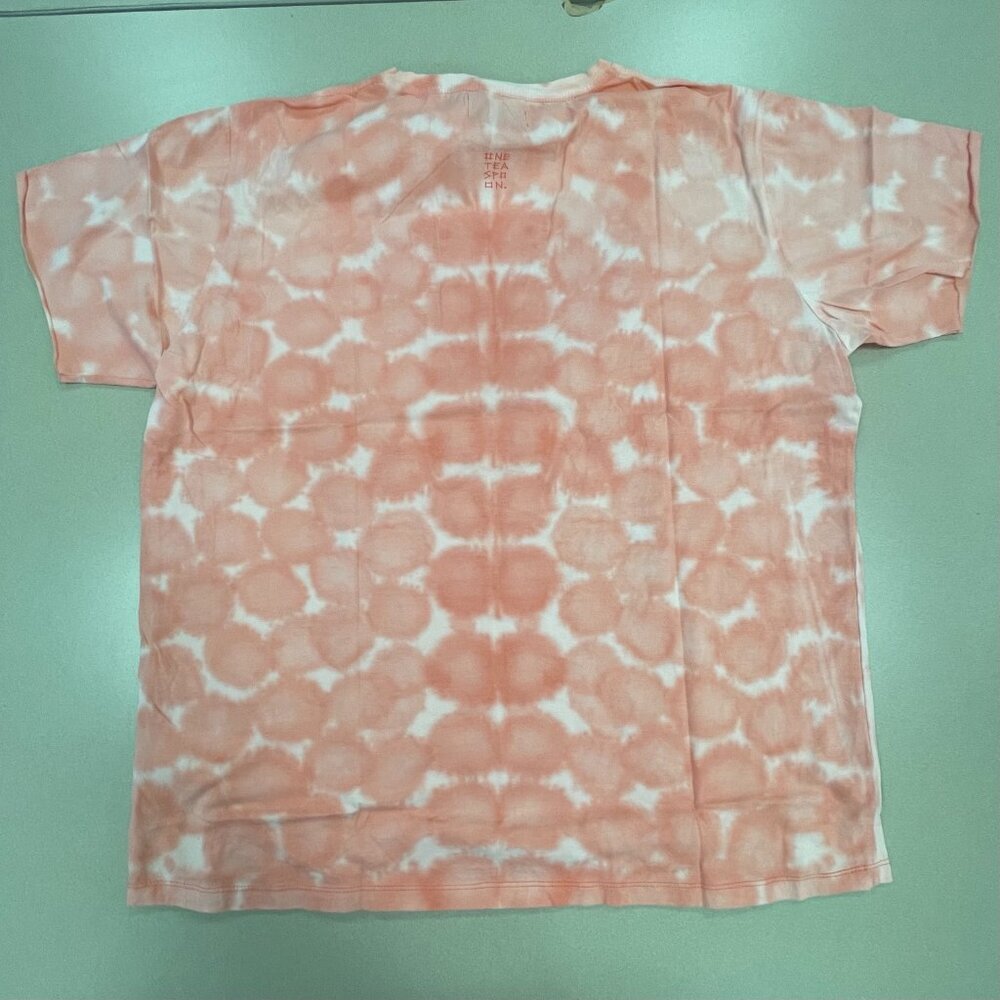 Free People/One Teaspoon Heart Throb Tie Dye Boyfriend Tee-Coral Pink - XL - NWT - Picture 3 of 10
